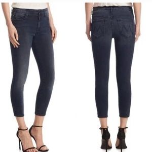 MOTHER High Waisted Looker Crop Skinny Jeans